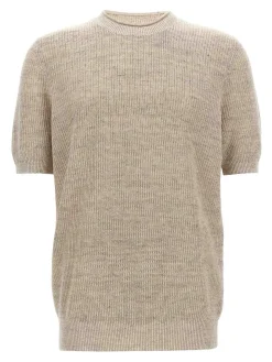 Maglione di cotone in lino