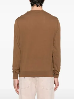 Maglione di cotone marrone