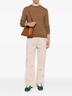 Maglione di cotone marrone