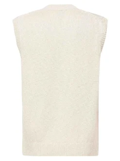 Maglione di cotone senza maniche