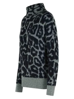 Maglione di dolcevita grigio alpaca miscela