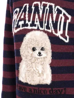 Maglione di lana grafica multicolore