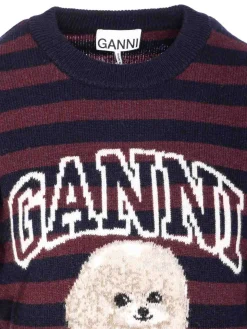 Maglione di lana grafica multicolore