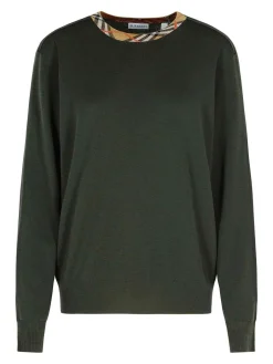 Maglione di lana verde scuro di Michael