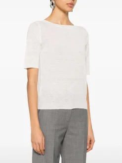 Maglione di lino bianco