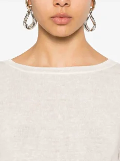 Maglione di lino bianco