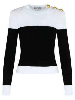 Maglione di miscela viscosa nera
