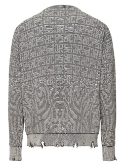 Maglione grigio con logo integrato