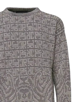 Maglione grigio con logo integrato