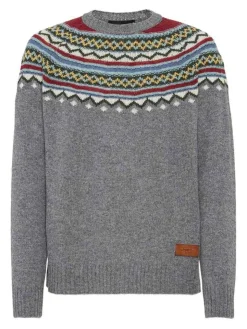 Maglione grigio di lana vergine