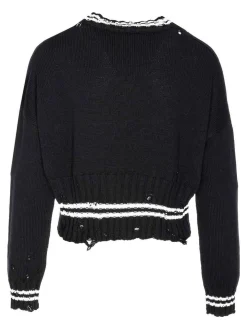 Maglione nero da roundneck