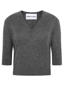 Maglione profondo del scollo a V.