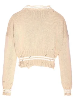 Maglione rosa rotonde