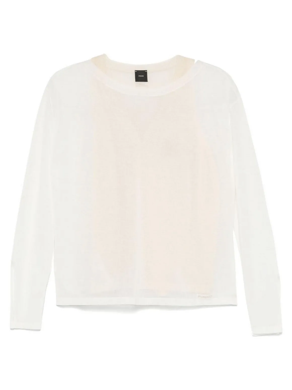 Maglione semi-trasparente in cotone bianco