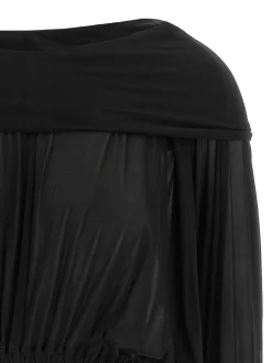 Maglione tunico con cappuccio ritagliato