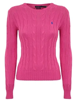 Maglione via cavo con logo