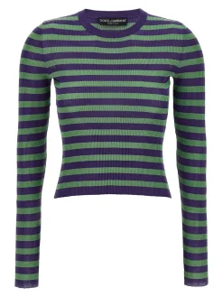 Maglione viscoso a strisce