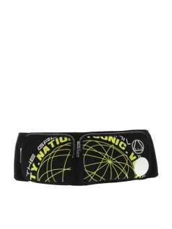 Marsupio nero con stampe fluo