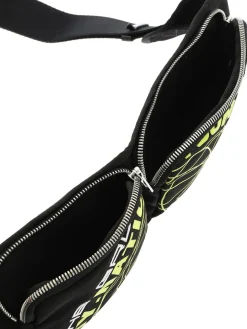 Marsupio nero con stampe fluo