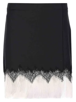 McQueen Black Mini Gonna