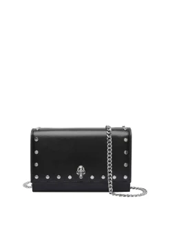 McQueen Black Small Skull Crossbody Borsa