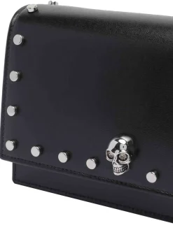McQueen Black Small Skull Crossbody Borsa