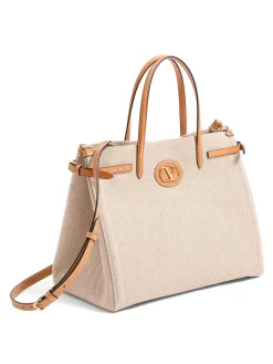 Medio tote naturale-tobacco/naturale cammello