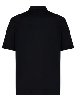 Midnight Blue Sea Island Cotton Polo Shirt