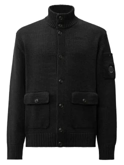 Midnight Blue Turtleneck Cardigan