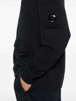 Midnight Blue Turtleneck Cardigan