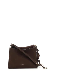 Mini borsa a clic in NUBUCK