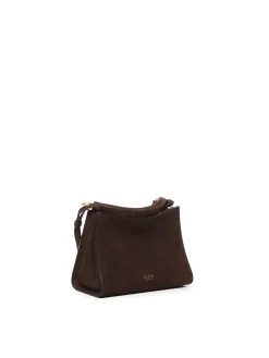 Mini borsa a clic in NUBUCK