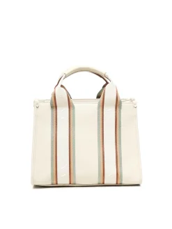 Mini borsa con bande contrastanti