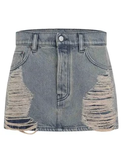 Mini gonna in denim