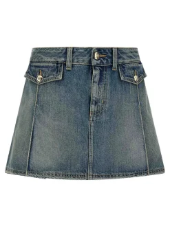 Mini gonna in denim