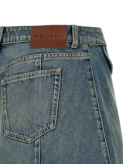 Mini gonna in denim