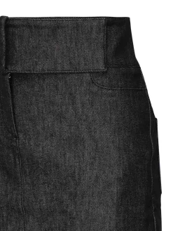 Mini gonna in denim con cintura