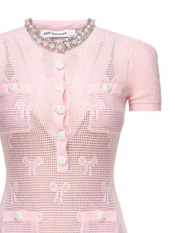 Mini Vestito all'uncinetto con arco