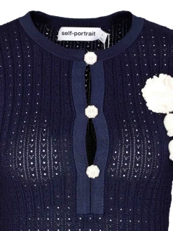 Mini Vestito blu a fiore