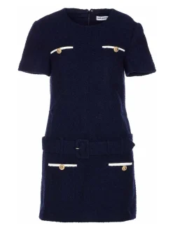 Mini Vestito blu boucle