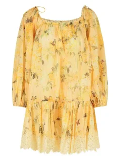 Mini Vestito di cotone giallo