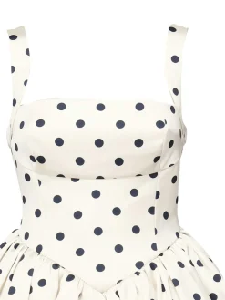 Mini Vestito di satina a pois