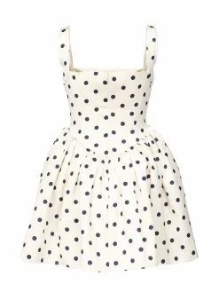 Mini Vestito di satina a pois