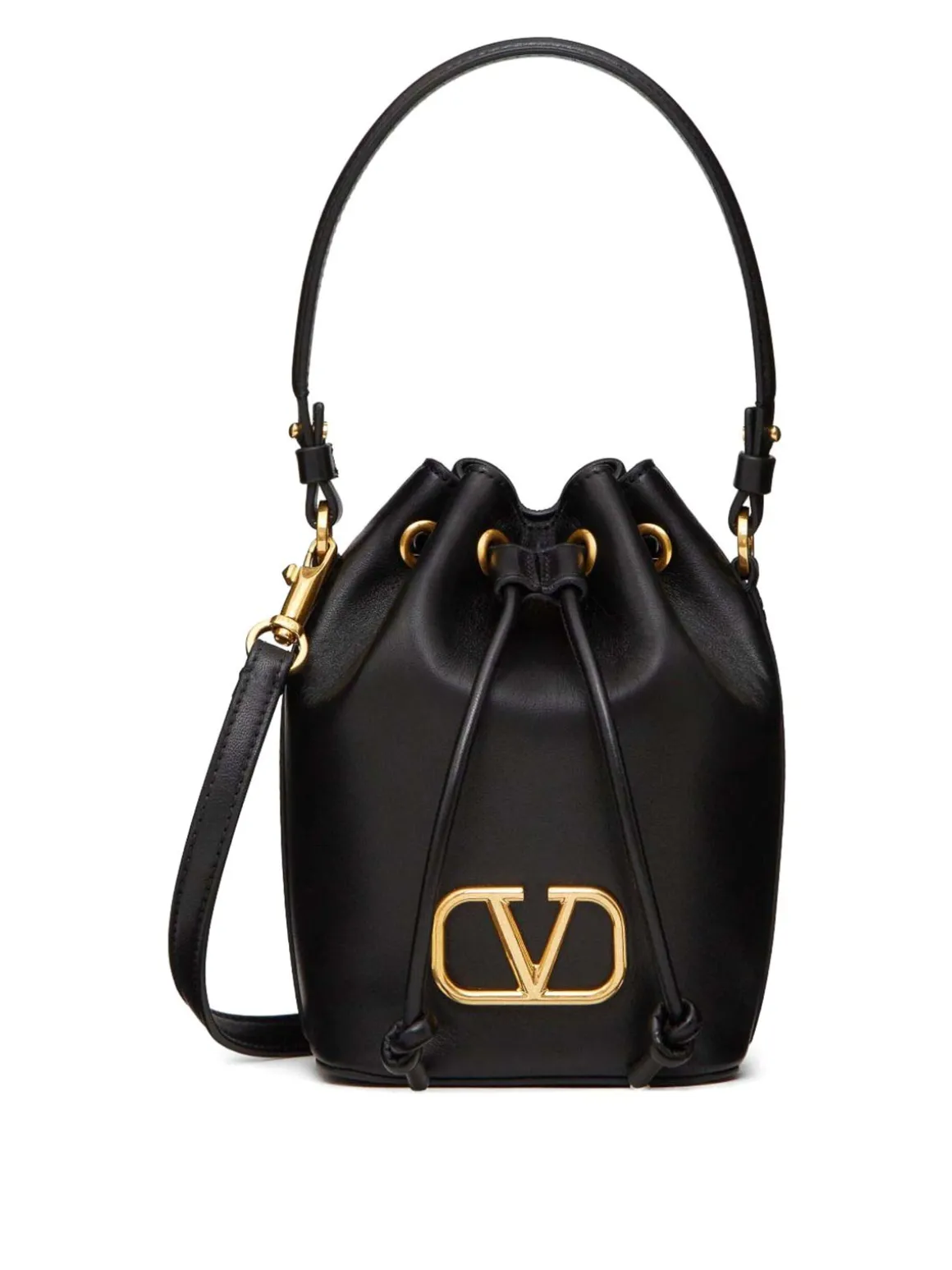Mini Vlogo Signature Leather Borse