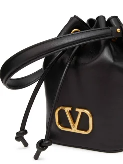 Mini Vlogo Signature Leather Borse