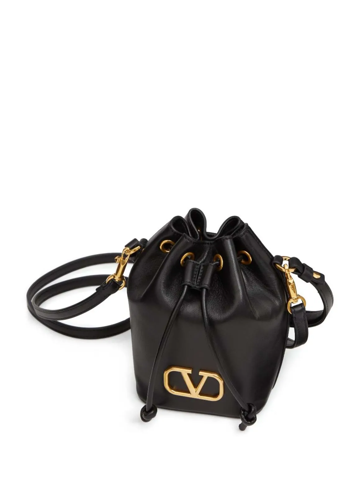 Mini Vlogo Signature Leather Borse