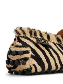 Mocassini Gommino con motivo Zebra