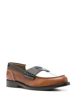 Mocassini in pelle color block