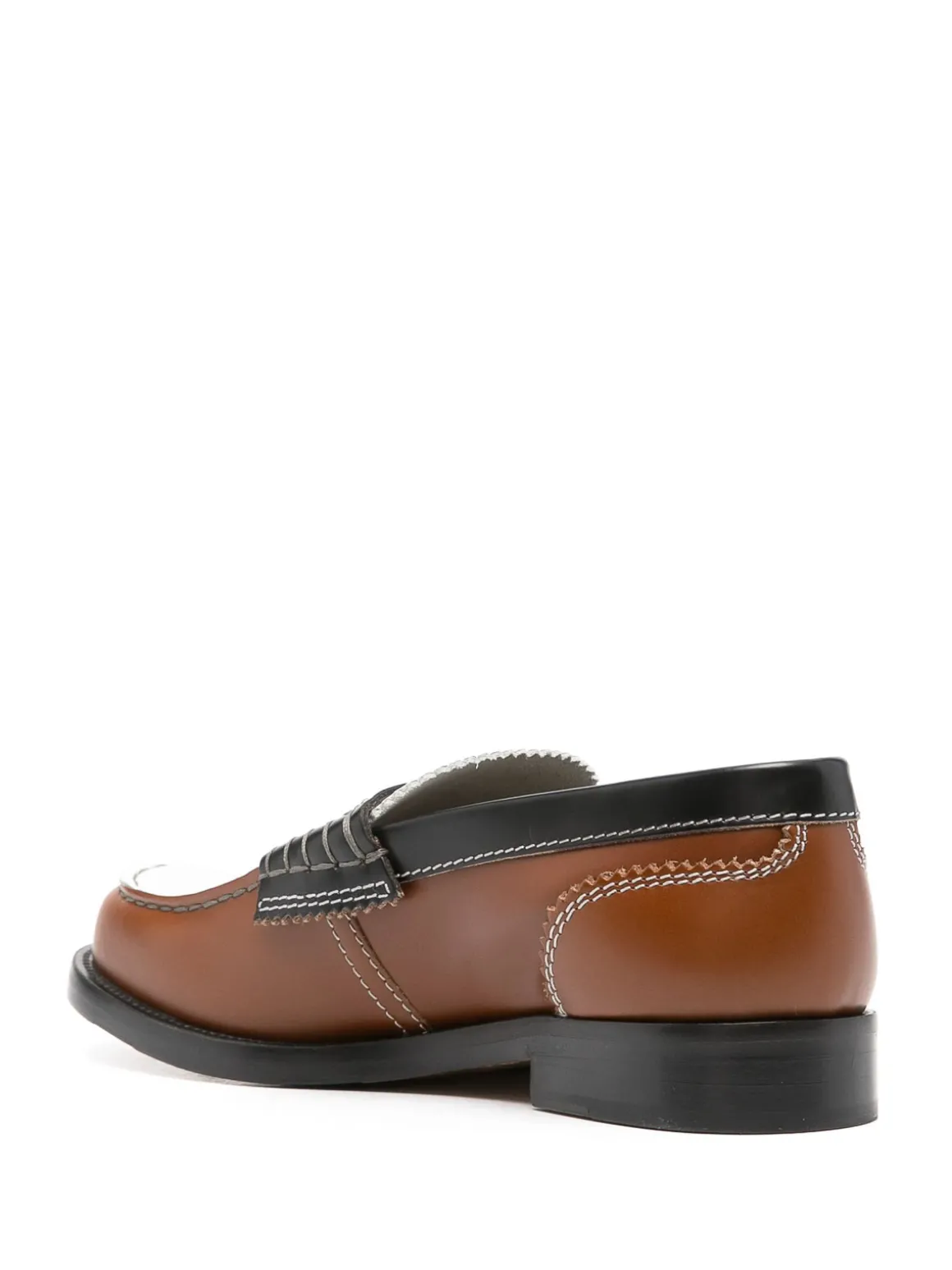 Mocassini in pelle color block