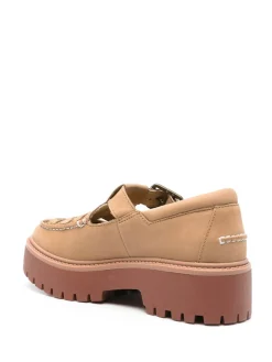 Mocassini in pelle di vitello beige